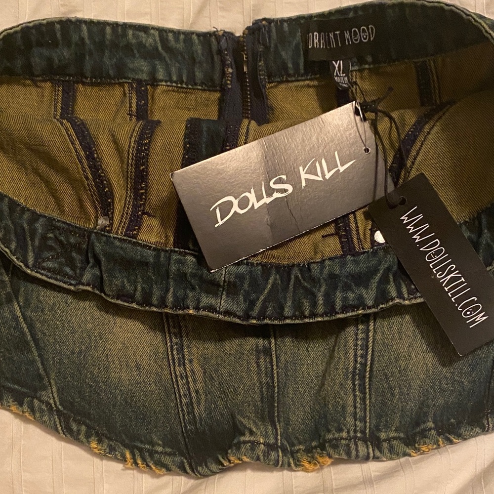 Dolls Kill Denim Bustier Top